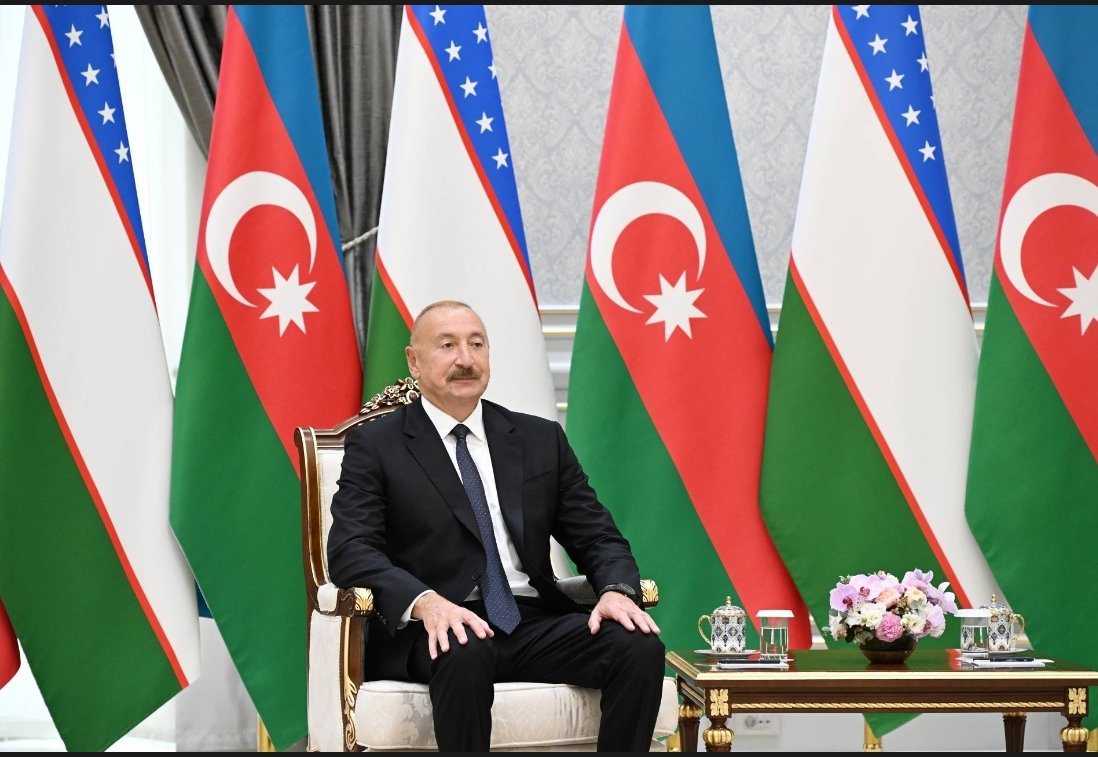 International summit featuring President of Azerbaijan Ilham Aliyev and other heads of state.