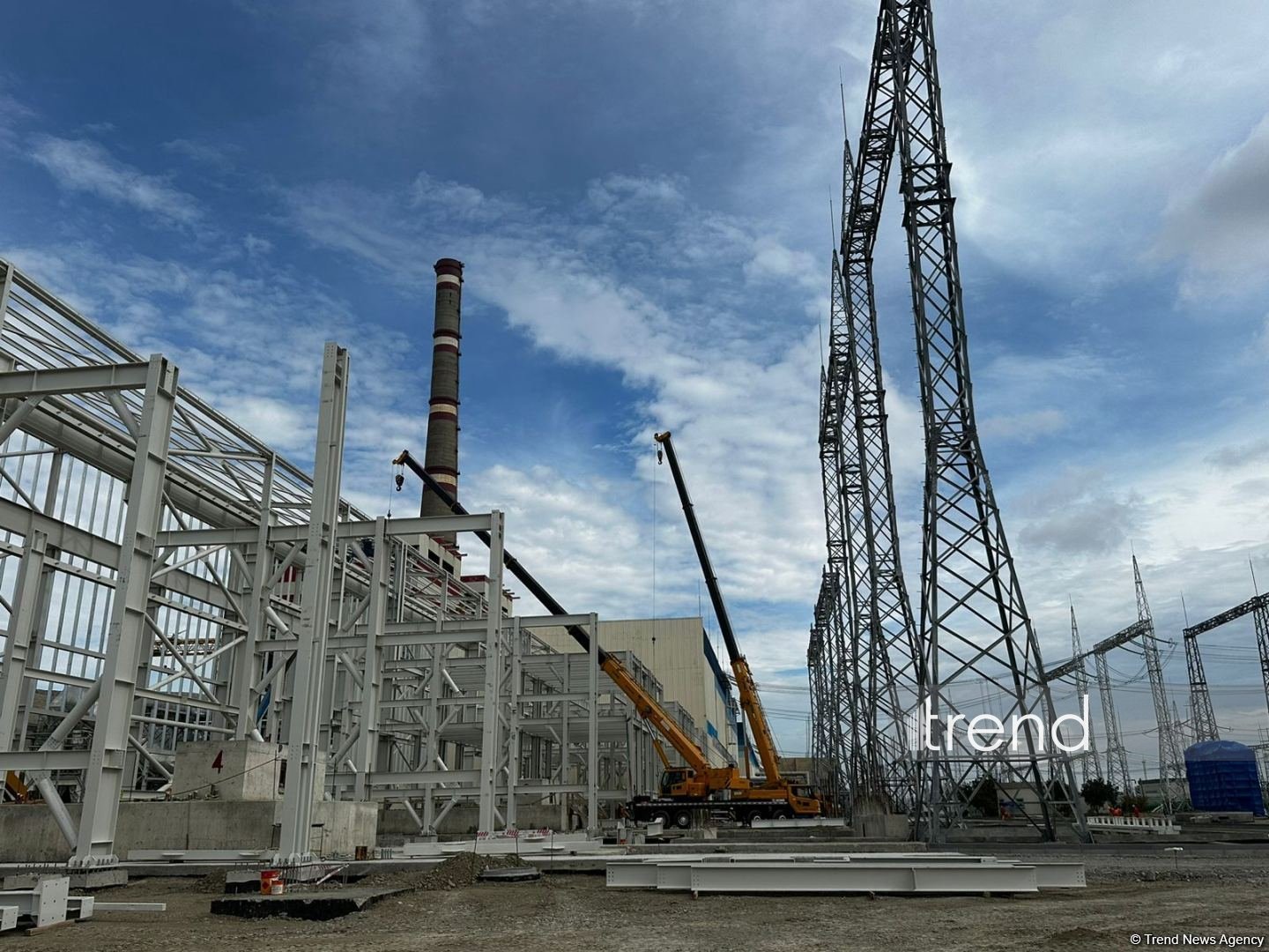 Electrical substations and power transmission lines in Azerbaijan