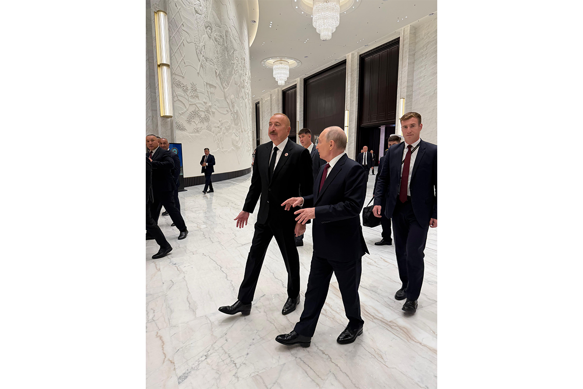 President of Azerbaijan Ilham Aliyev at the SCO summit in Bishkek
