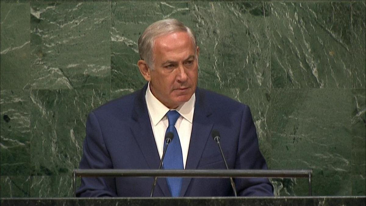 Benjamin Netanyahu during preparations for his US visit to attend the UN General Assembly