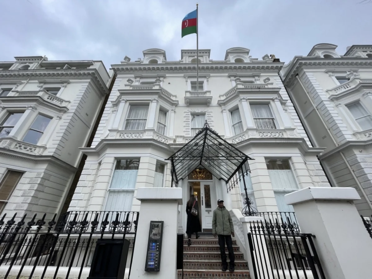 The Embassy of Azerbaijan building in London