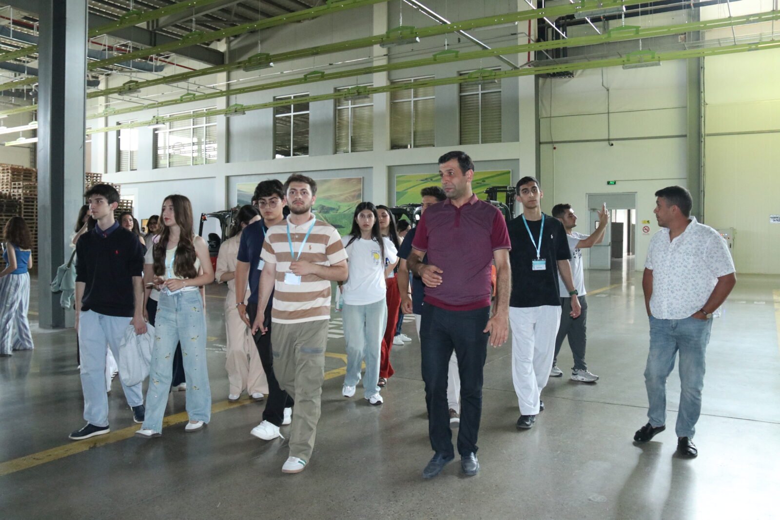 Karabakh youth touring Shamkir Agropark's modern greenhouses and facilities