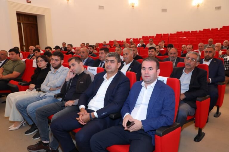 Participants of the pomegranate growing event held in Goychay