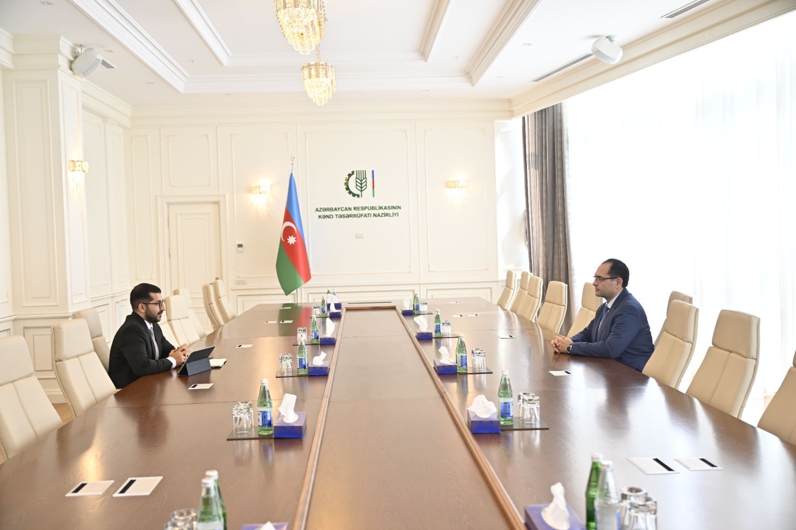 Agriculture Minister Majnun Mammadov meets winners of the V Yuksalish competition