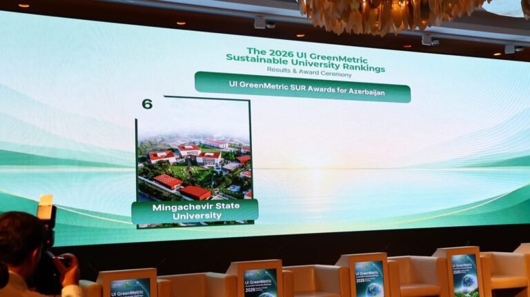 Mingachevir State University ranks 6th in Azerbaijan in UI GreenMetric 2026