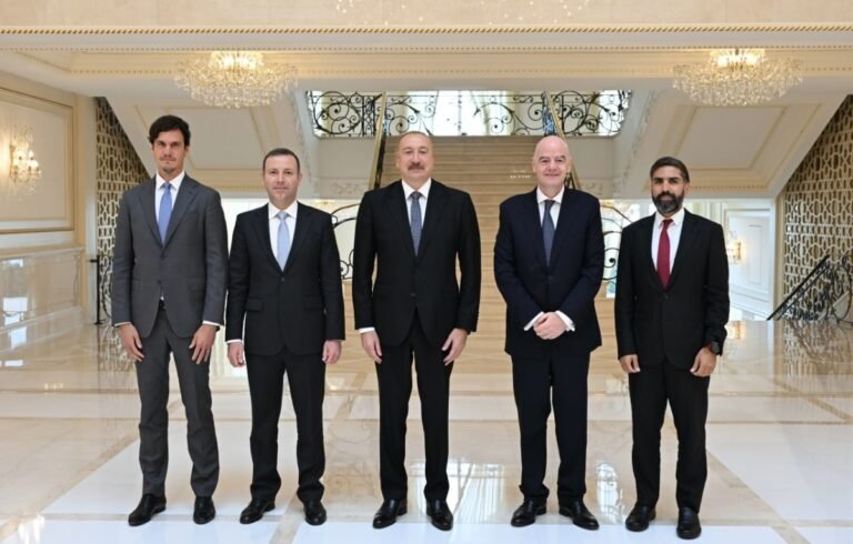 Prezident İlham Əliyev və FİFA prezidenti Canni İnfantinonun görüşü