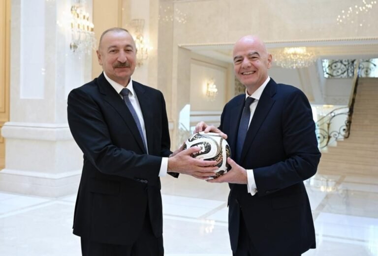 Prezident İlham Əliyev və FİFA prezidenti Canni İnfantinonun görüşü