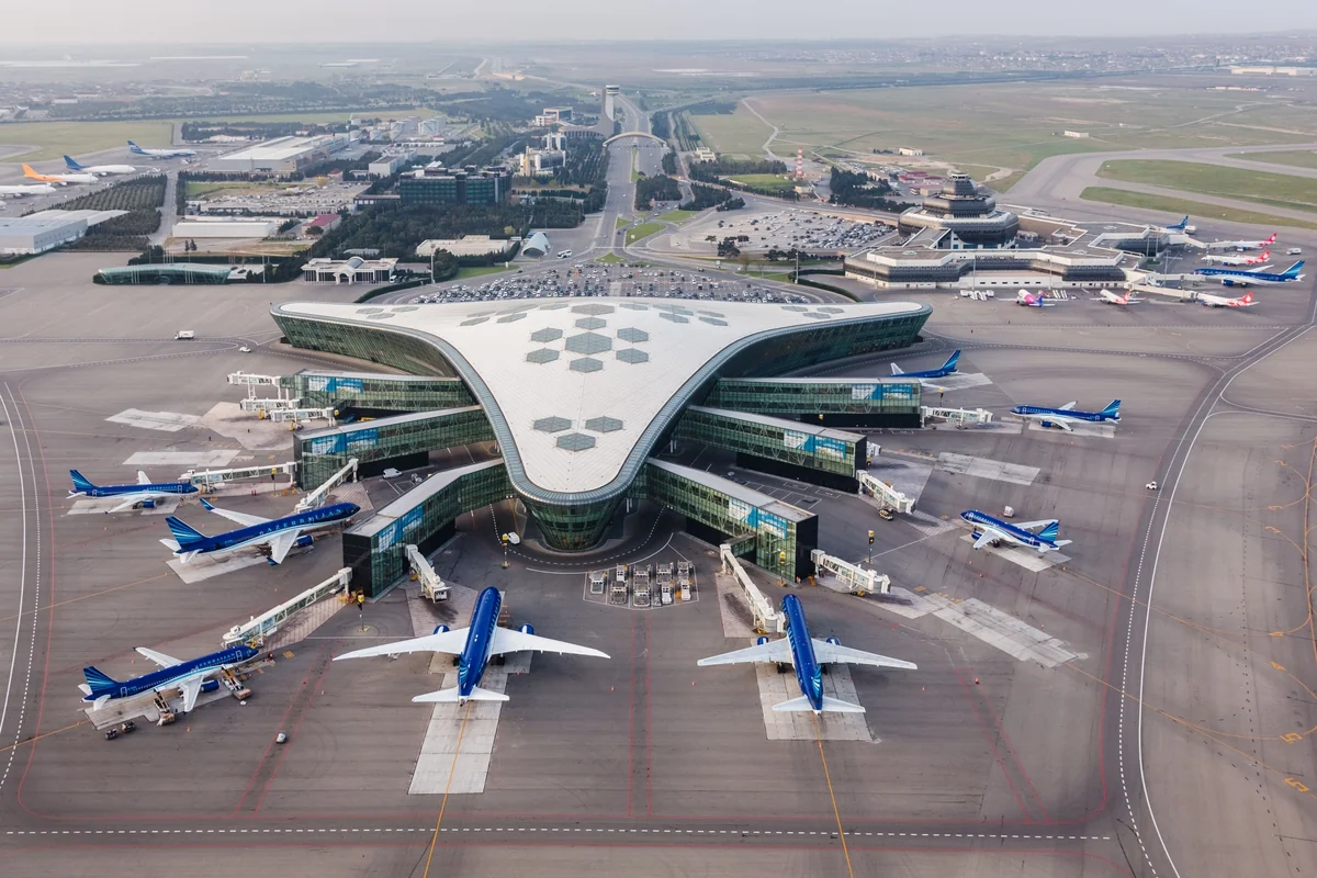 AZAL airline aircraft at the airport