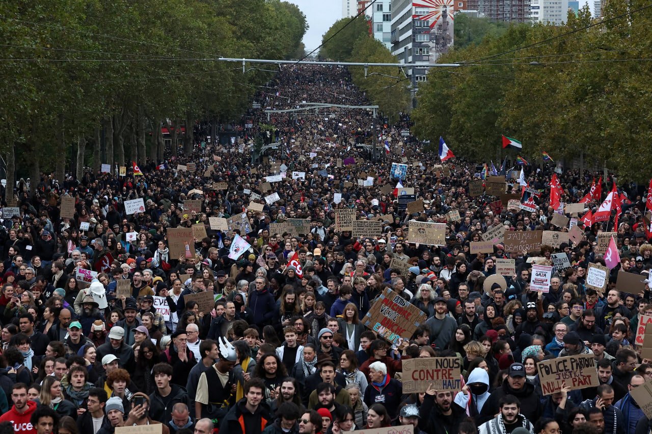 In France, second weekend of nationwide protests: about 70,000 police deployed, 1,314 people detained