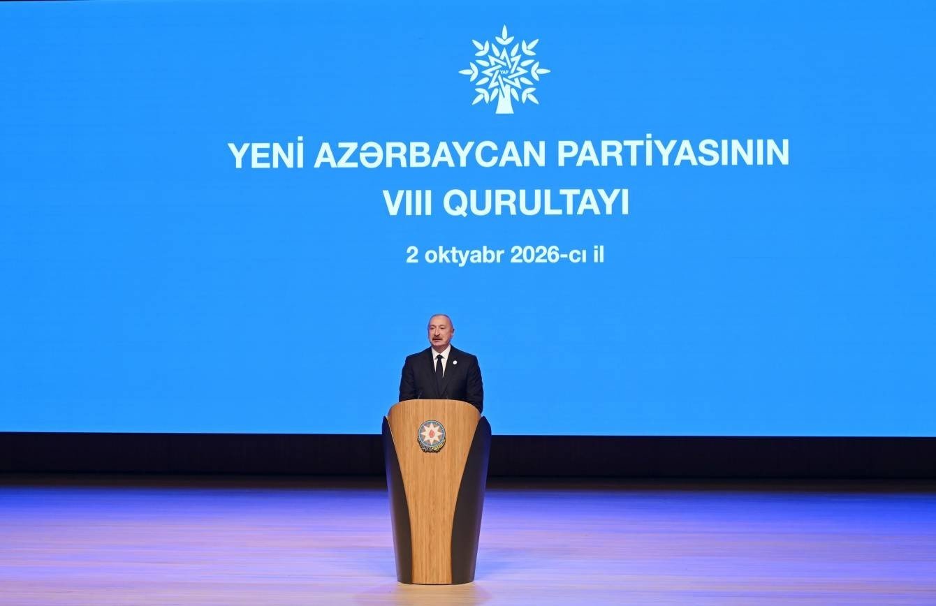 8th congress of the New Azerbaijan Party at the Heydar Aliyev Center in Baku