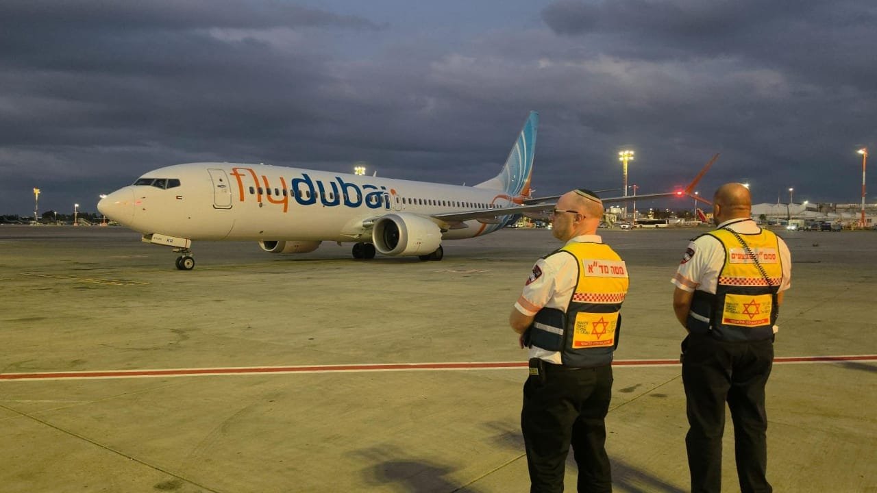 Flydubai aircraft on the tarmac