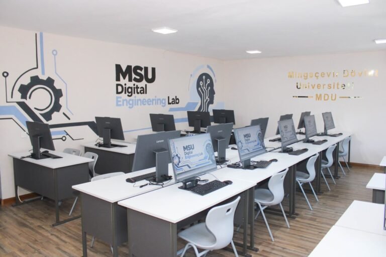 Opening ceremony of the Digital Engineering and MathStage laboratories at Mingachevir State University