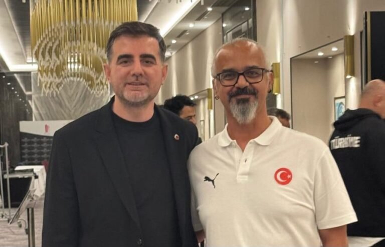 Cemil Bizim, Hatay Basketball Provincial Representative, at the TBF Provincial Representatives Meeting in Ankara
