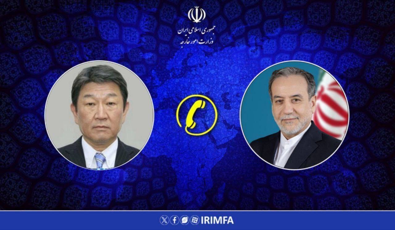 Iranian Foreign Minister Seyed Abbas Araghchi and Japanese Foreign Minister Toshimitsu Motegi