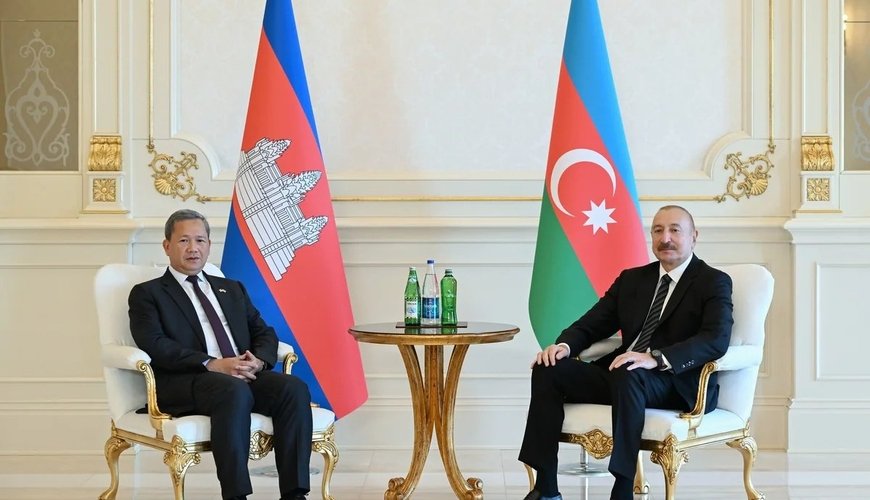 Azərbaycan Prezidenti İlham Əliyevin Kamboca Baş naziri Hun Manet ilə görüşü