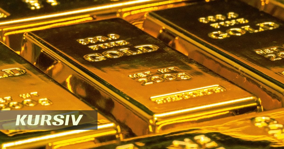 Gold bars stacked in a central bank vault